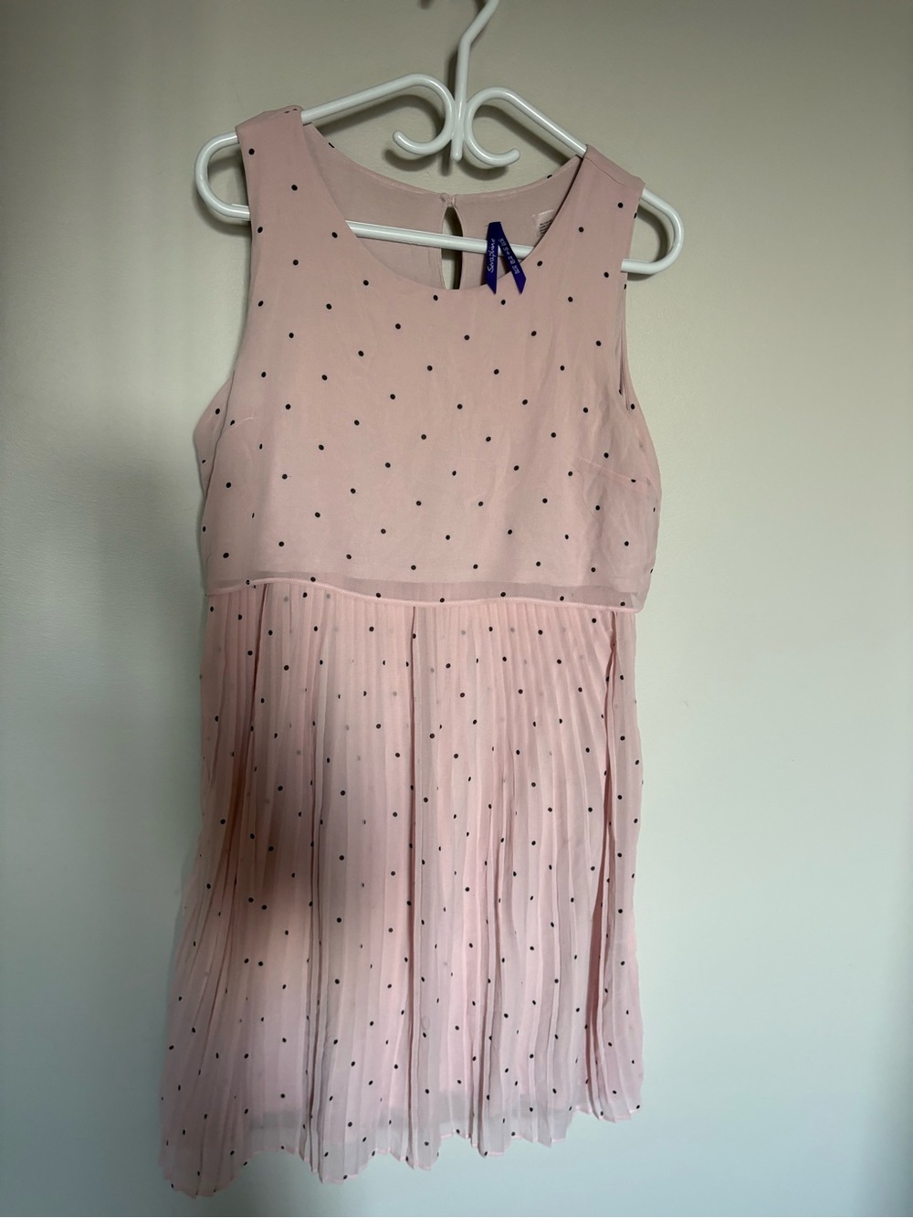 Seraphine maternity pink Polka Dot Pleated Party Dress